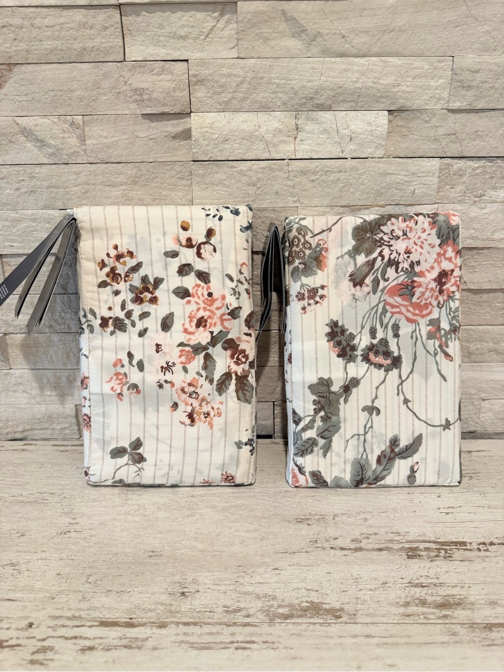 Ralph Lauren Thompson Floral Stripe Set Of 2 Standard Pillow Shams $370 NWT - Picture 4 of 13